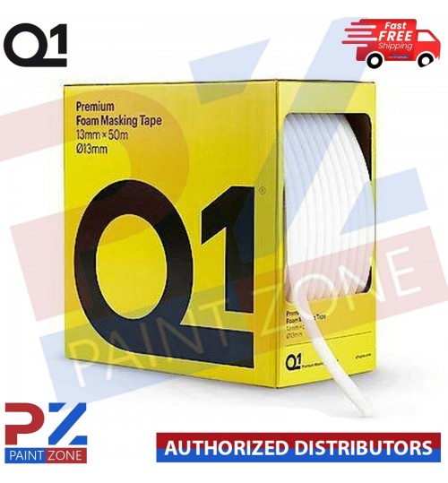 2X Q1 PREMIUM Foam Masking Tape 13mm x 13mm x 50m Roll Soft Edge Painting Repair